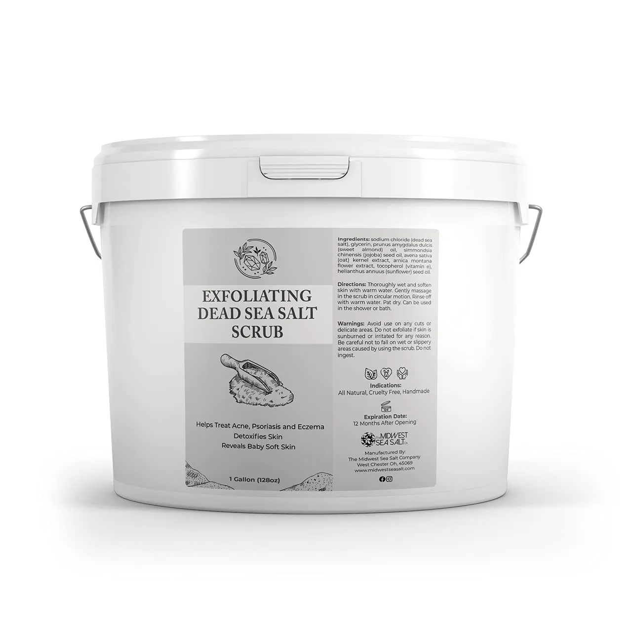 Exfoliating Dead Sea Salt Scrub - 128oz - Rose Absolute