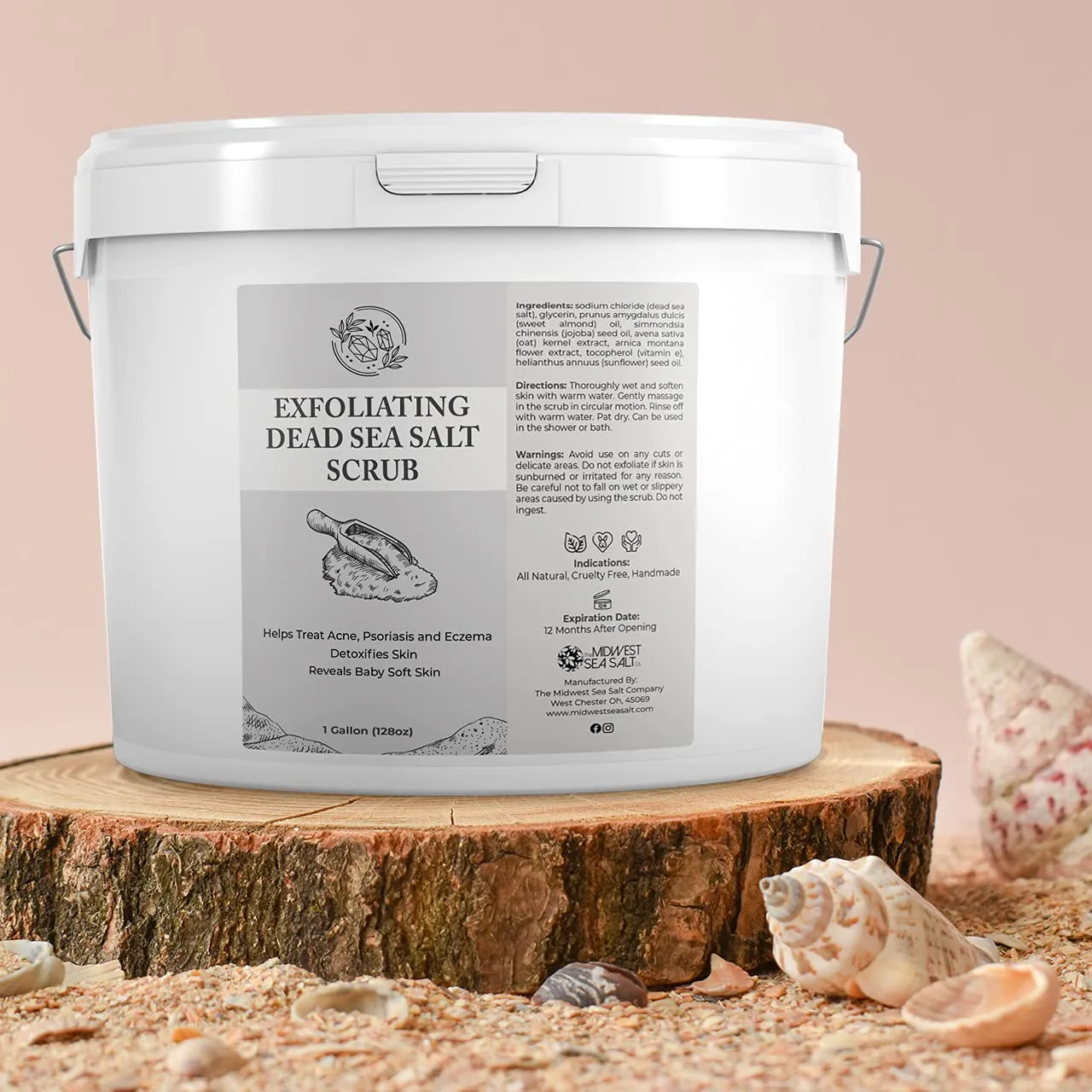 Exfoliating Dead Sea Salt Scrub - 128oz - Rose Absolute