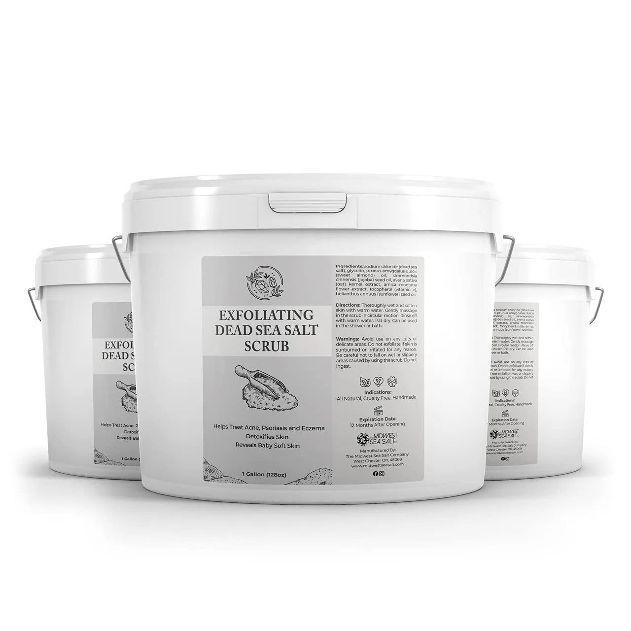 Exfoliating Dead Sea Salt Scrub - 128oz - Rose Absolute