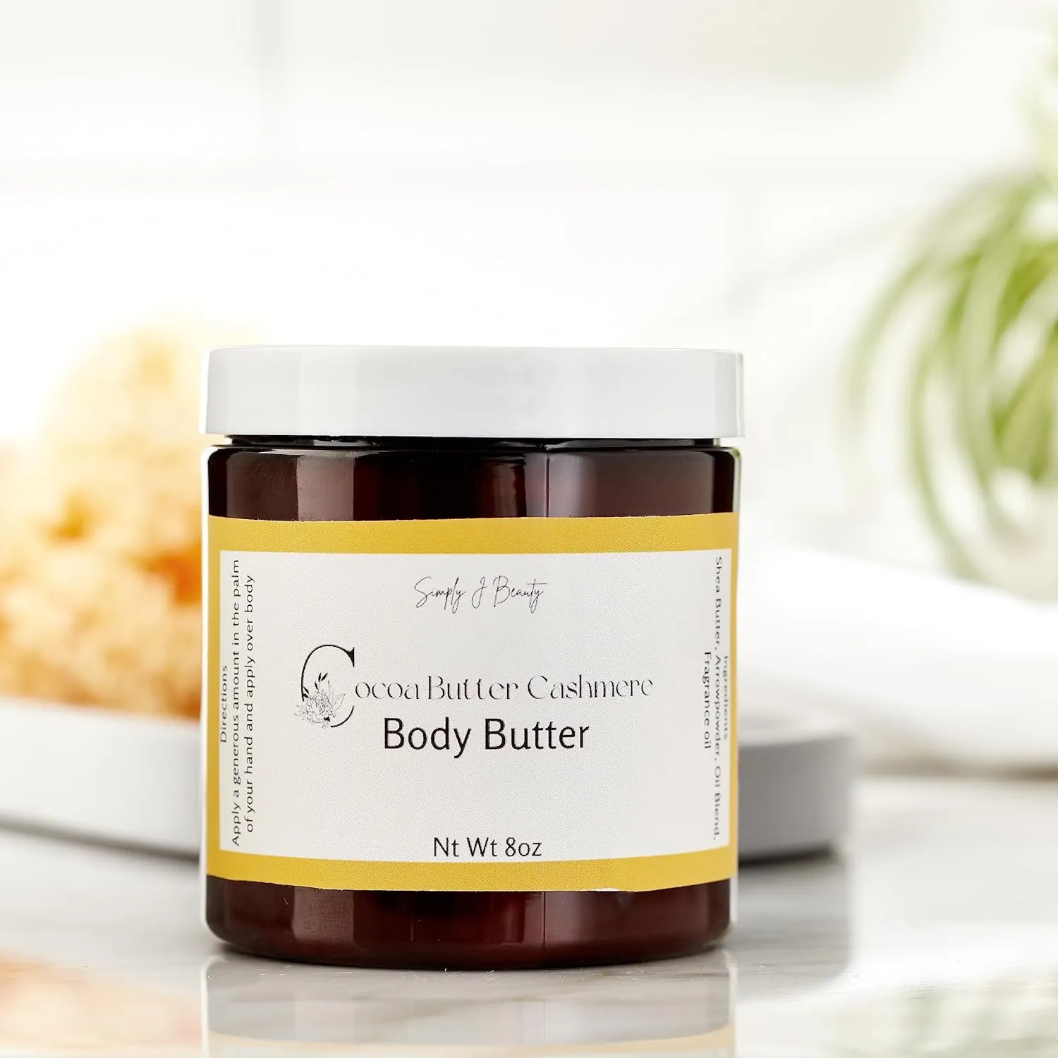Exfoliating Sugar Body Scrub with notes of warm spices, vanilla and coconut sweetness(Cocoa Butter Cashmere, 8 oz)