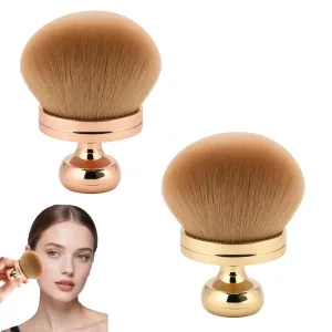 Extra Large Body Makeup Brush, 74mm Wide-Headed Self Tanner Brush, Body Makeup Brush, Multiple Colors (Light brown hair with rose gold handle Light brown hair with golden stalks)