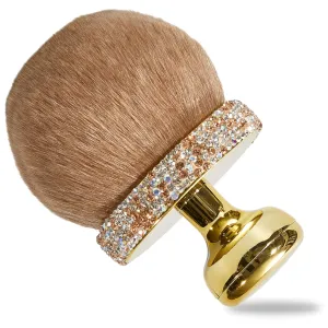 Extra Large Body Makeup Brush, Kabuki Brush for Self Tanner and Back Applicator, 2.5 to 2.9 inches, Ideal For Face, Legs, And Body, Includes Drawstring Bag, (Gold Diamond)