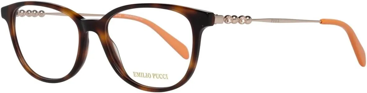 Eyeglasses Emilio Pucci EP 5137 052 Shiny Classic Havana Front, Rose Gold Temple