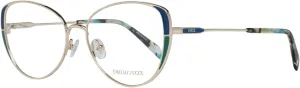 Eyeglasses Emilio Pucci EP 5139 032 Shiny Pale Gold, Blue & Turquoise Enamel Det