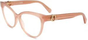Eyeglasses Moncler ML 5166 045 Milky Desert Sand, Shiny Pale Gold Logo