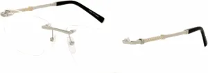 Eyeglasses Philippe Charriol PC 75066 C02 Shiny Silver/Gold/Clear Lens, 58/18