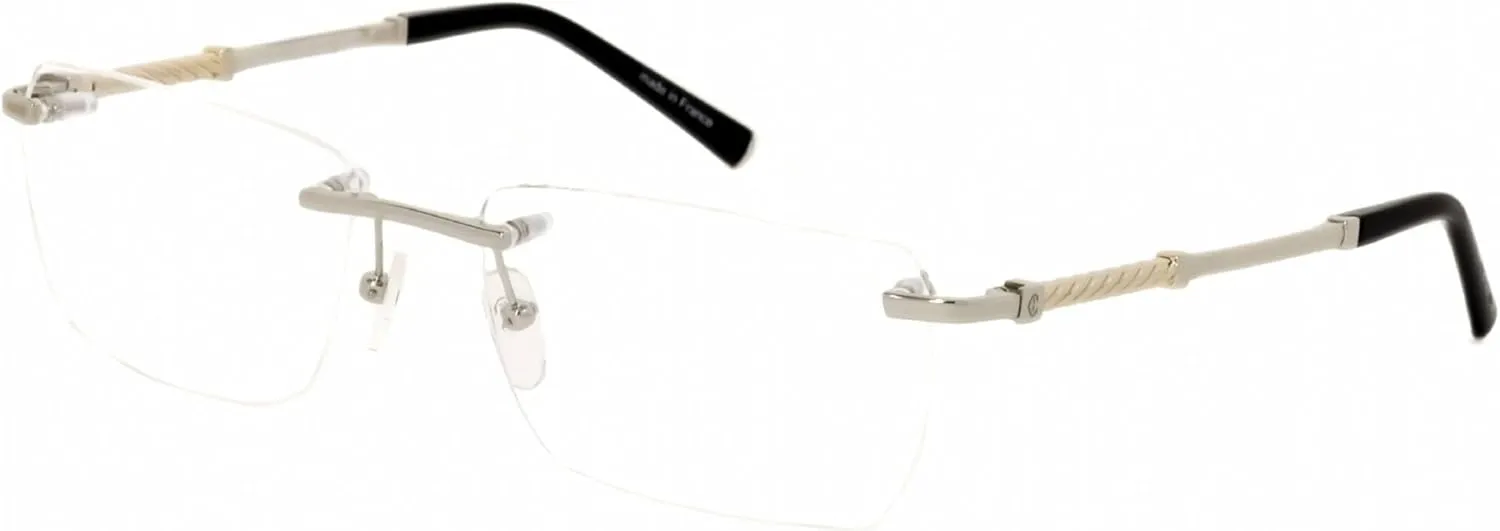 Eyeglasses Philippe Charriol PC 75066 C02 Shiny Silver/Gold/Clear Lens, 58/18