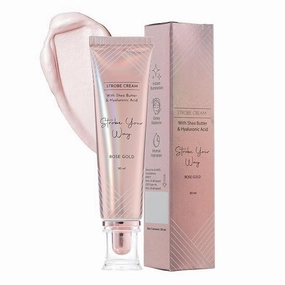FA'CES,CANADA,Strobe Cream - Rose Gold, 30ml | Primer   Highlighter   Moisturizer | Shea Butter & Hyaluronic Acid | Intense Hydration | Flawless Radiant Dewy Skin | Illuminating & Glowing Makeup Base