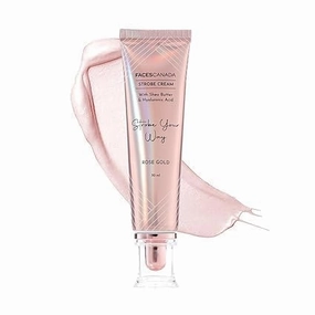 FACE'S.CANADA Strobe Cream - Rose Gold, 30Ml | Primer   Highlighter   Moisturizer | Shea Butter & Hyaluronic Acid | Intense Hydration | Flawless Radiant Dewy Skin | Illuminating & Glowing Makeup Base