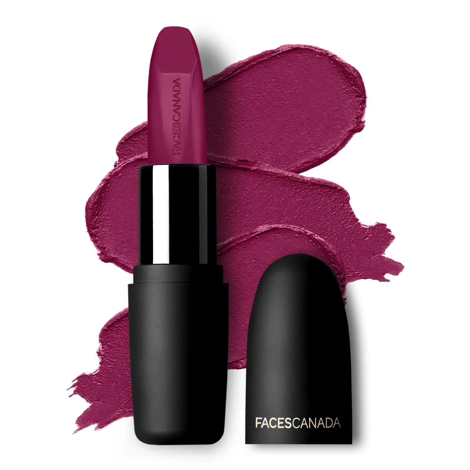 FACE.SCANADA Weightless Matte Lipstick - (Plum), 4.5G | Highly Pigmented Lip Color | Smooth One Stroke Glide | Moisturizes & Hydrates Lips | Vitamin E, Jojoba & Almond Oil Enriched