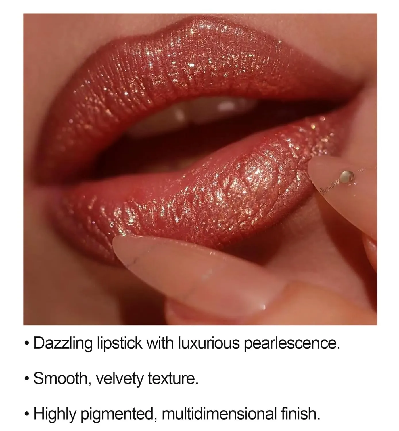 Familiarn Diamond Lip Gloss Glitter Lipstick Waterproof, 6 Colors Diamond Glitter Lipstick, Long Lasting Moisturizer Non-sticky for Women (6PCS)