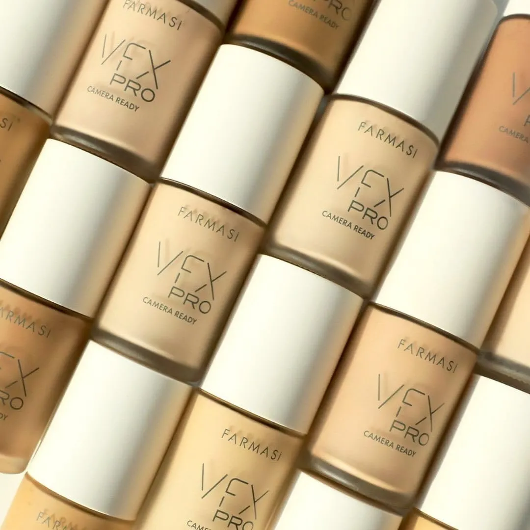 FARMASi Vfx Pro Foundation, Full Coverage Liquid Cream, Lightweight Long Lasting Coverage, Breathable Skin Moisturizer with Color True Matte Blending, Face Makeup, 1 fl. oz / 30 ml - Cappucino N13