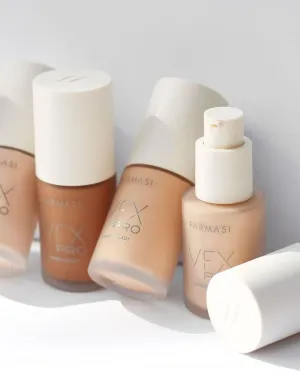 FARMASi Vfx Pro Foundation, Full Coverage Liquid Cream, Lightweight Long Lasting Coverage, Breathable Skin Moisturizer with Color True Matte Blending, Face Makeup, 1 fl. oz / 30 ml - NATURAL BEIGE N12