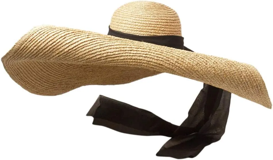 Fedora Straw Sun Hat for Men Women Foldable Roll Up Short Brim Trilby Hat Panama Beach Hat UPF 50  Summer Beach Hat