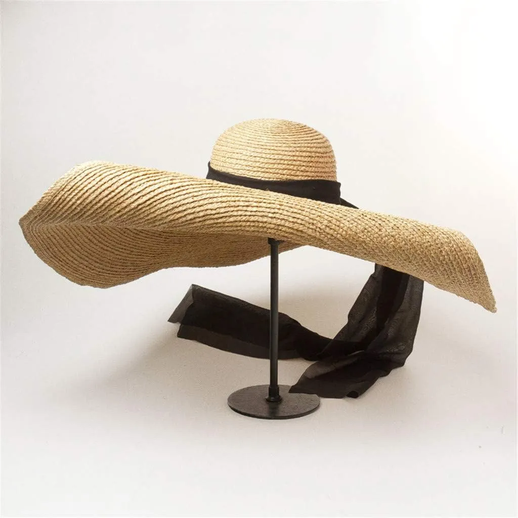 Fedora Straw Sun Hat for Men Women Foldable Roll Up Short Brim Trilby Hat Panama Beach Hat UPF 50  Summer Beach Hat
