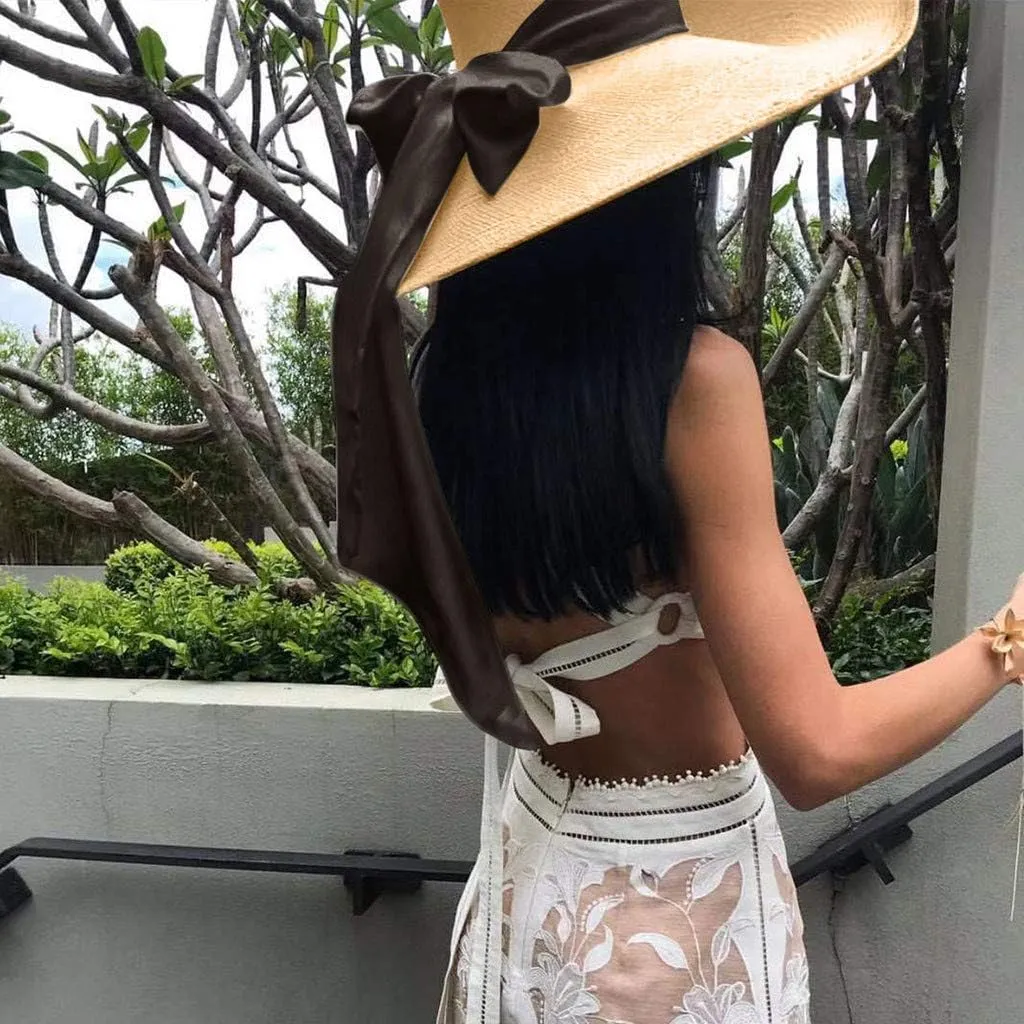 Fedora Straw Sun Hat for Men Women Foldable Roll Up Short Brim Trilby Hat Panama Beach Hat UPF 50  Summer Beach Hat