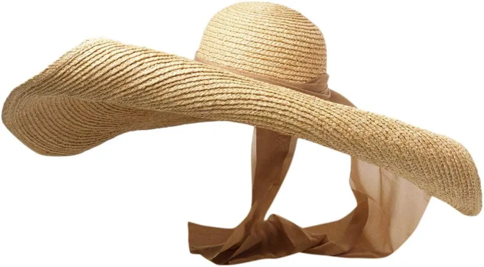 Fedora Straw Sun Hat for Men Women Foldable Roll Up Short Brim Trilby Hat Panama Beach Hat UPF 50  Summer Beach Hat
