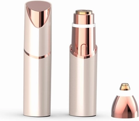 Female Facial Hair Remover, Portable Female Razor, Electric Painless Facial Hair Remover, Suitable for face, Lips, Chin, Eyebrows, with USB Charging (Champagne)