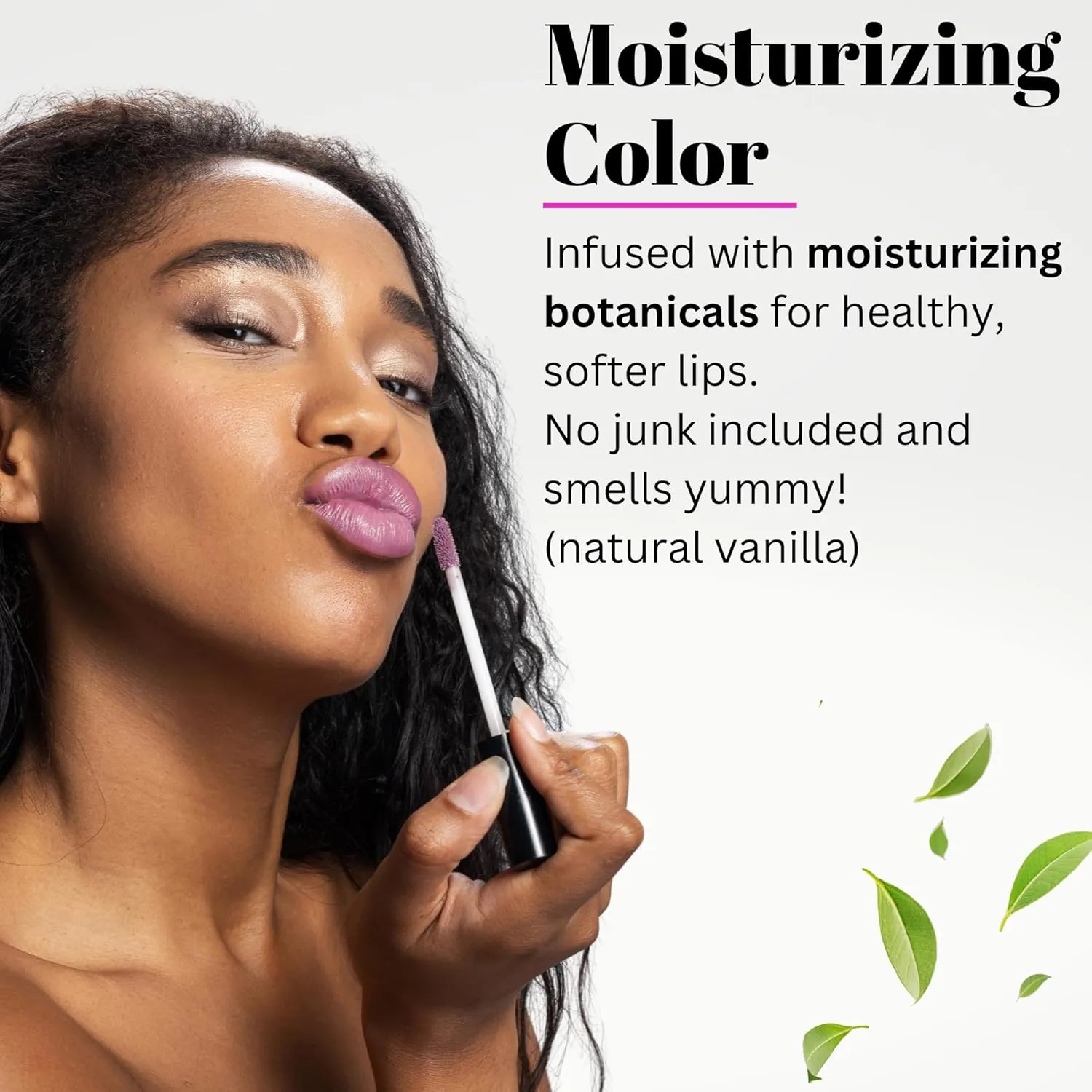 Fifth & Skin BOTANICAL LIP GLOSS (PLUM) Natural - 90% Organic - Gluten Free - Cruelty Free - Velvety Feel - Moisturizing Vitamin Rich