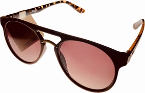 Fila Mens Brown Tortoise Gold Front Soft Round Sunglass SF9284 Z94