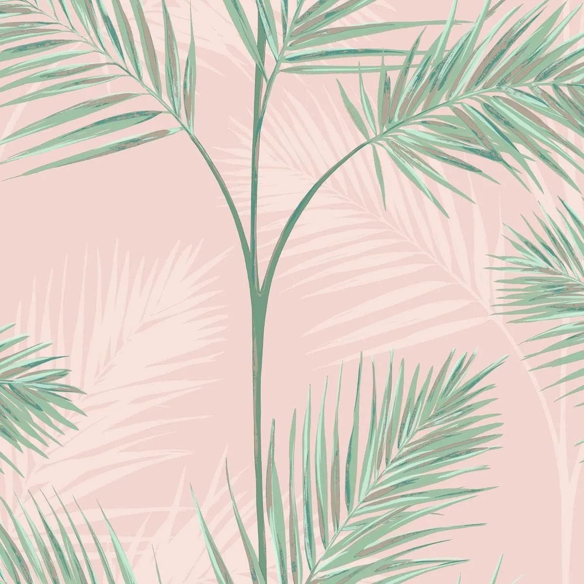 Fine Decor South Beach Blush Fronds Wallpaper