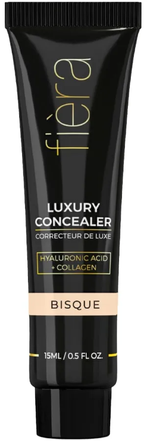 Fièra Luxury Concealer & Foundation with Anti-Aging Ingredients - Full Coverage for Dark Circles, Wrinkles, Fine Lines, and Spots, All-Day Wear For Mature Skin - Bisque, 0.5 FL. OZ. / 15 ML