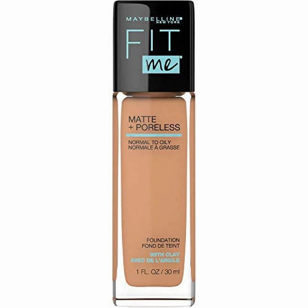 Fit Me Matte   Poreless Liquid Foundation Makeup, Warm Honey, 1 Fl. Oz. Oil-Free Foundation