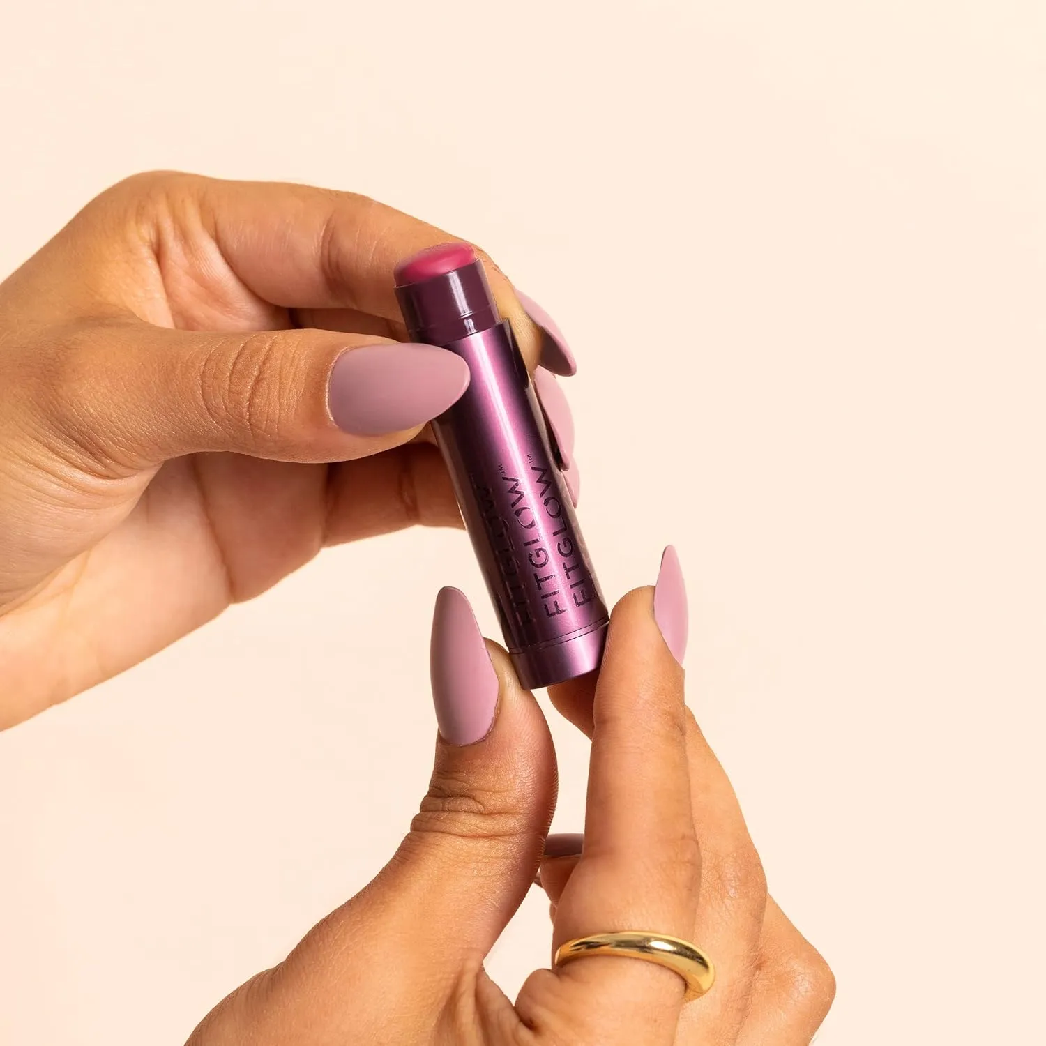 Fitglow Beauty - Cloud Collagen Lipstick Matte Balm | Vegan, Woman-Owned Clean Beauty (Glad, 0.14 oz | 4 g)