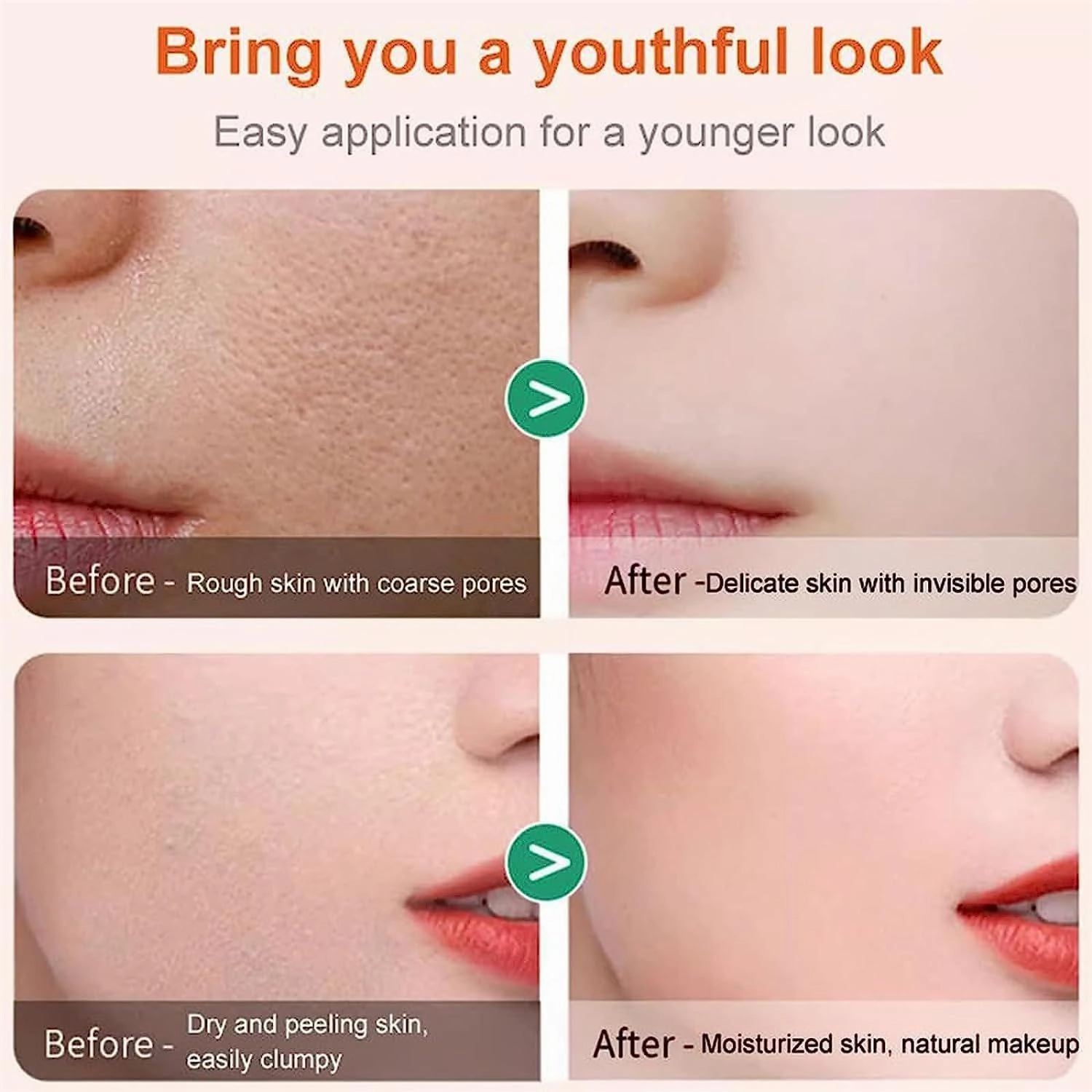 Five Vitamin C Tone-Up Cream,Five Vitamin C Natural Makeup Cream,Tone Up Cream,Vitamin C Cream,Hydrating Beauty Face Cream,Vitamin C Moisturizing Tone-Up Cream, For All Skin Type Face Serum (5pc)