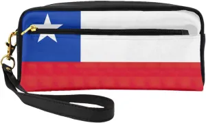 Flag Of Chile Makeup Bag Travel Cosmetic Bag,Make Up Bags For Women Makeup Organizer Case,Travel Essentials