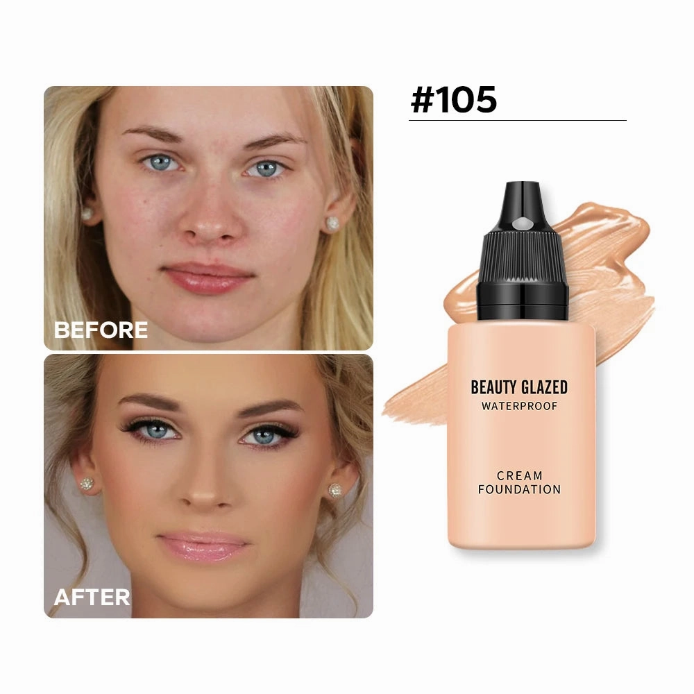 Flawless All Day: 9 Color Waterproof Concealer Foundation For Women Makeup Full Coverage Long Lasting Moisturizing