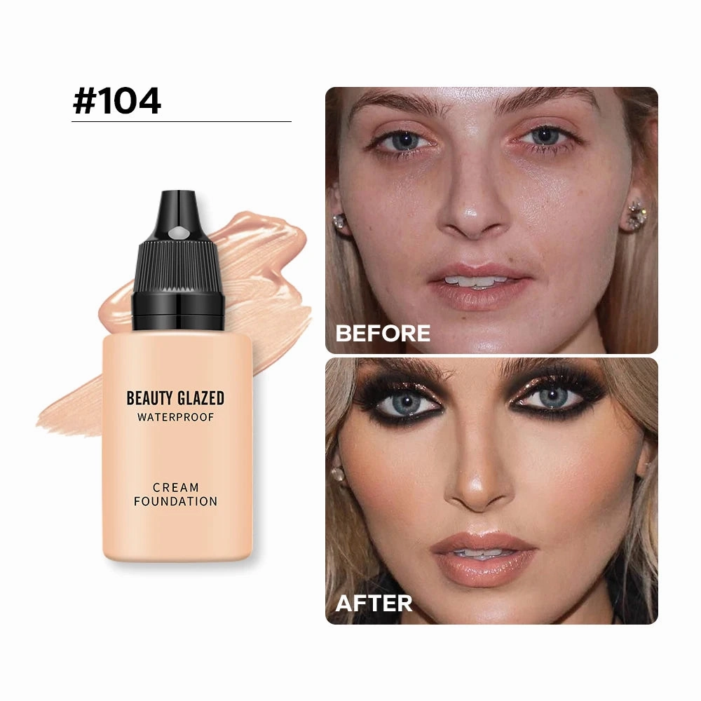 Flawless All Day: 9 Color Waterproof Concealer Foundation For Women Makeup Full Coverage Long Lasting Moisturizing