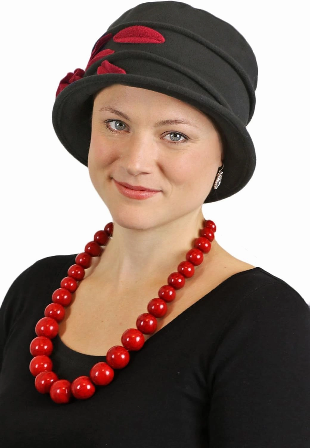 Fleece Hats for Women Cloche Cancer Headwear Chemo Ladies Winter Head Coverings Lady Rose