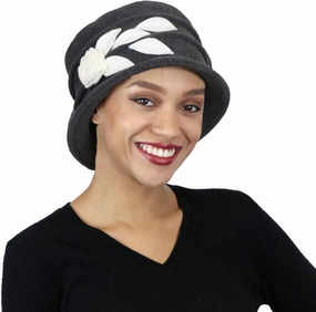 Fleece Hats for Women Cloche Cancer Headwear Chemo Ladies Winter Head Coverings Lady Rose