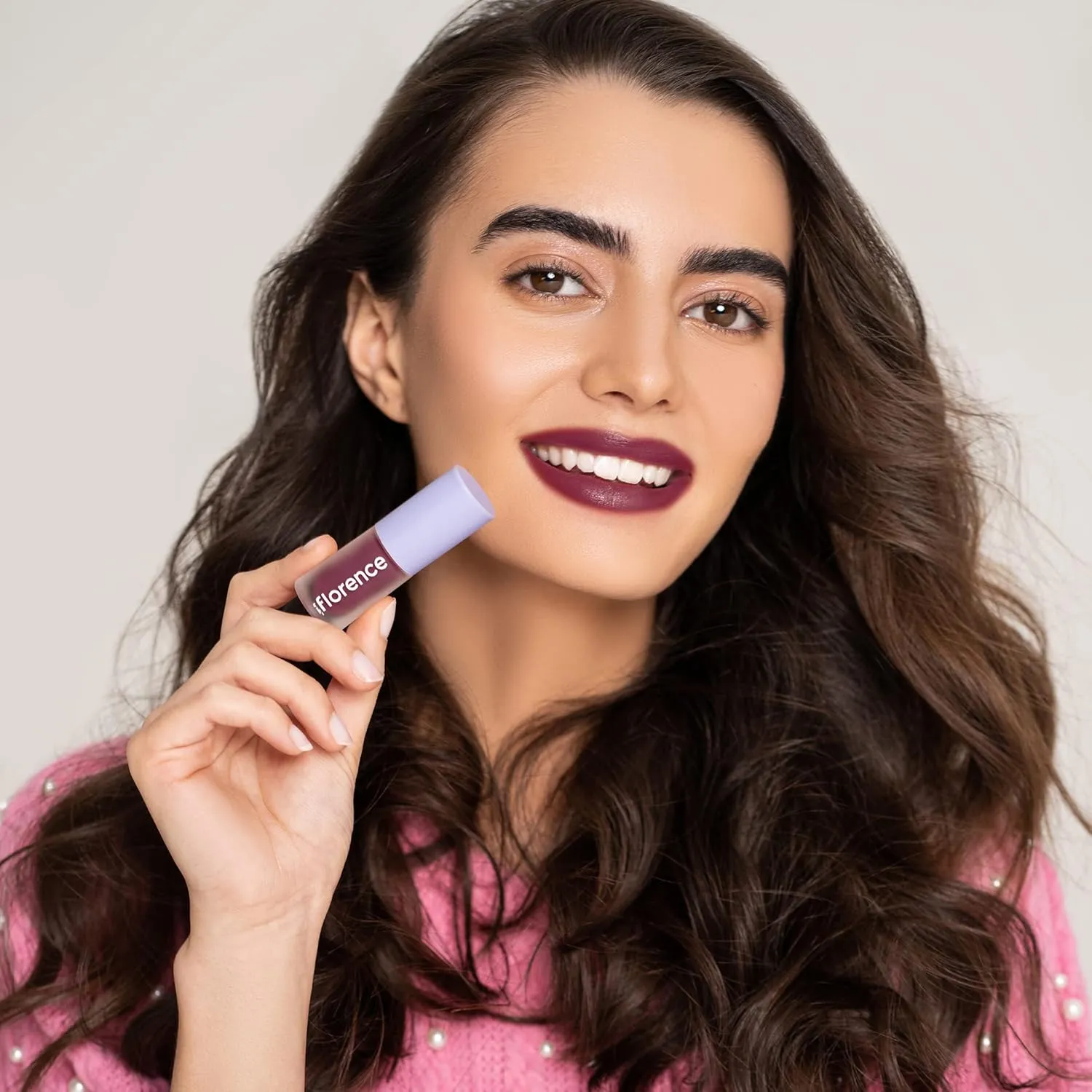 florence by mills Be A VIP Velvet Liquid Lipstick, Beautiful, Periodt (deep mauve pink), 0.13 oz/ 3.8g