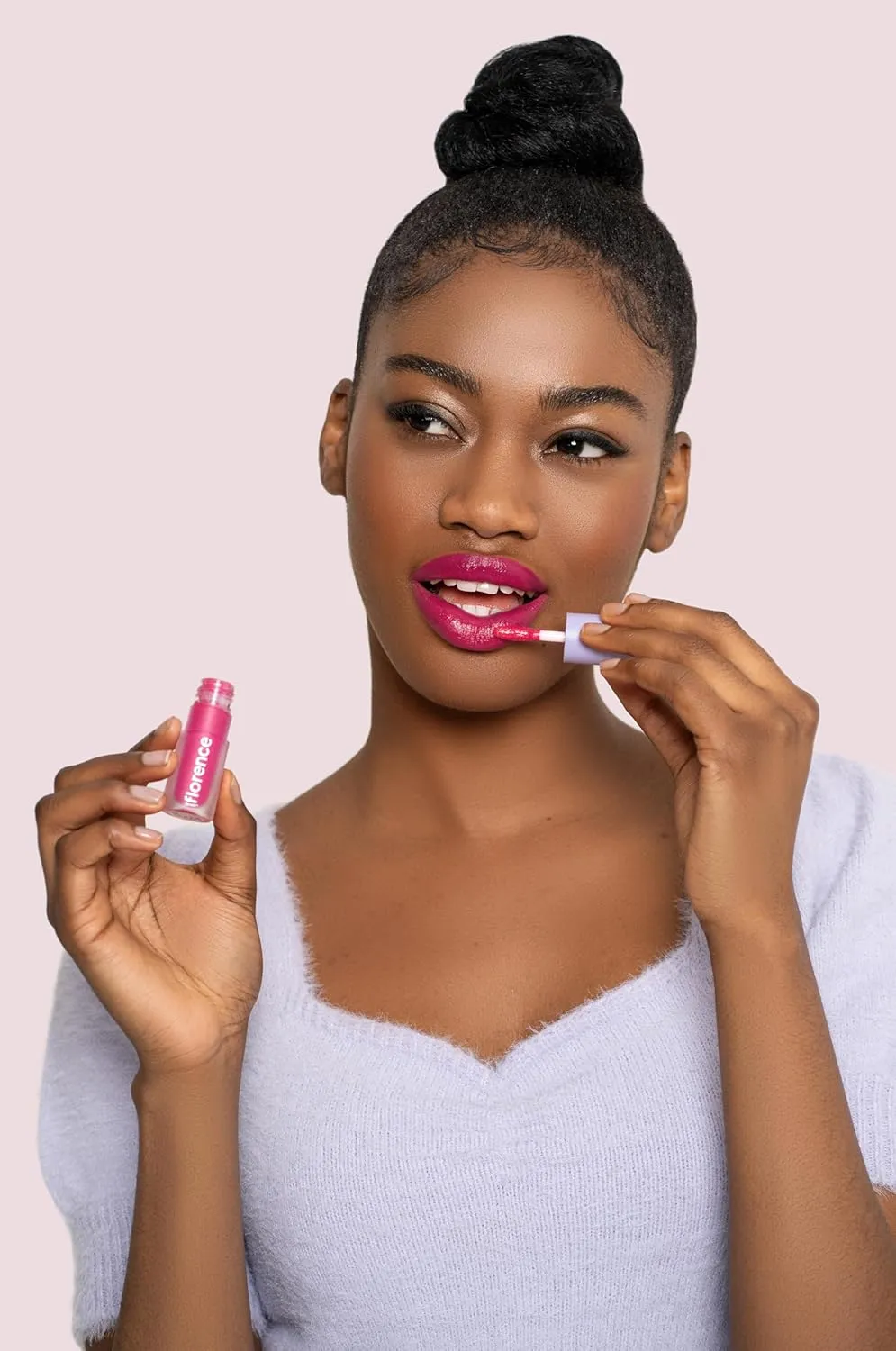 florence by mills Be A VIP Velvet Liquid Lipstick, Obsessed (deep fuchsia), 0.13 oz/ 3.8g