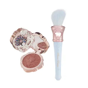 Flower Knows Little Angel Cream Blush 01 Flaming Heart  Butterfly Cloud Collar Angled Powder Brush Pearly Moonlight
