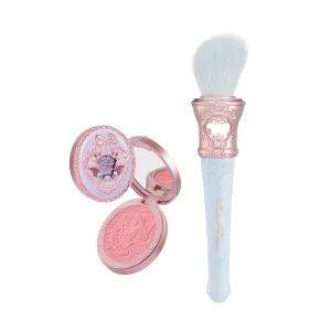 Flower Knows Midsummer Fairytales Embossed Blush 03 Ballet Fairy Butterfly Cloud Collar Angled Powder Brush Pearly Moonlight