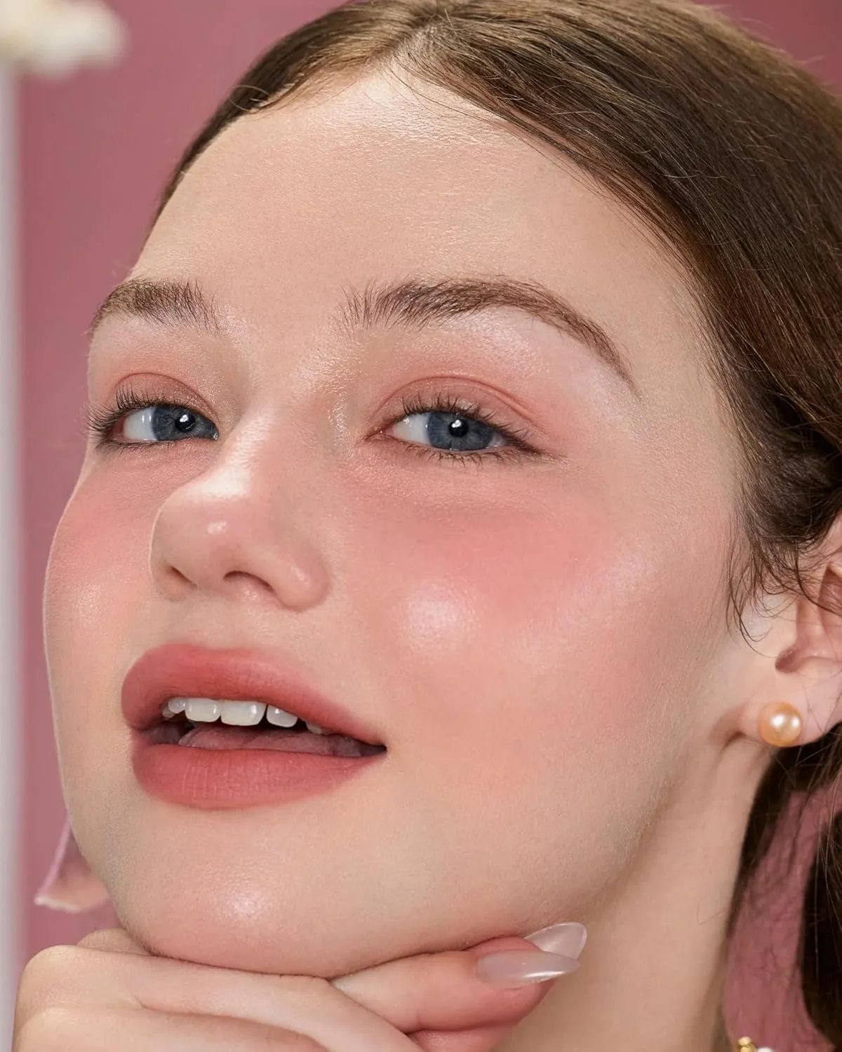 Flower Knows Strawberry Cupid All Day Glow Liquid Blush,Water- & Sweat-Resistant Blush for Cheeks,Blendable Dewy Finish with Hydrating Formula(04 Apple Glow,0.25 Fl Oz)