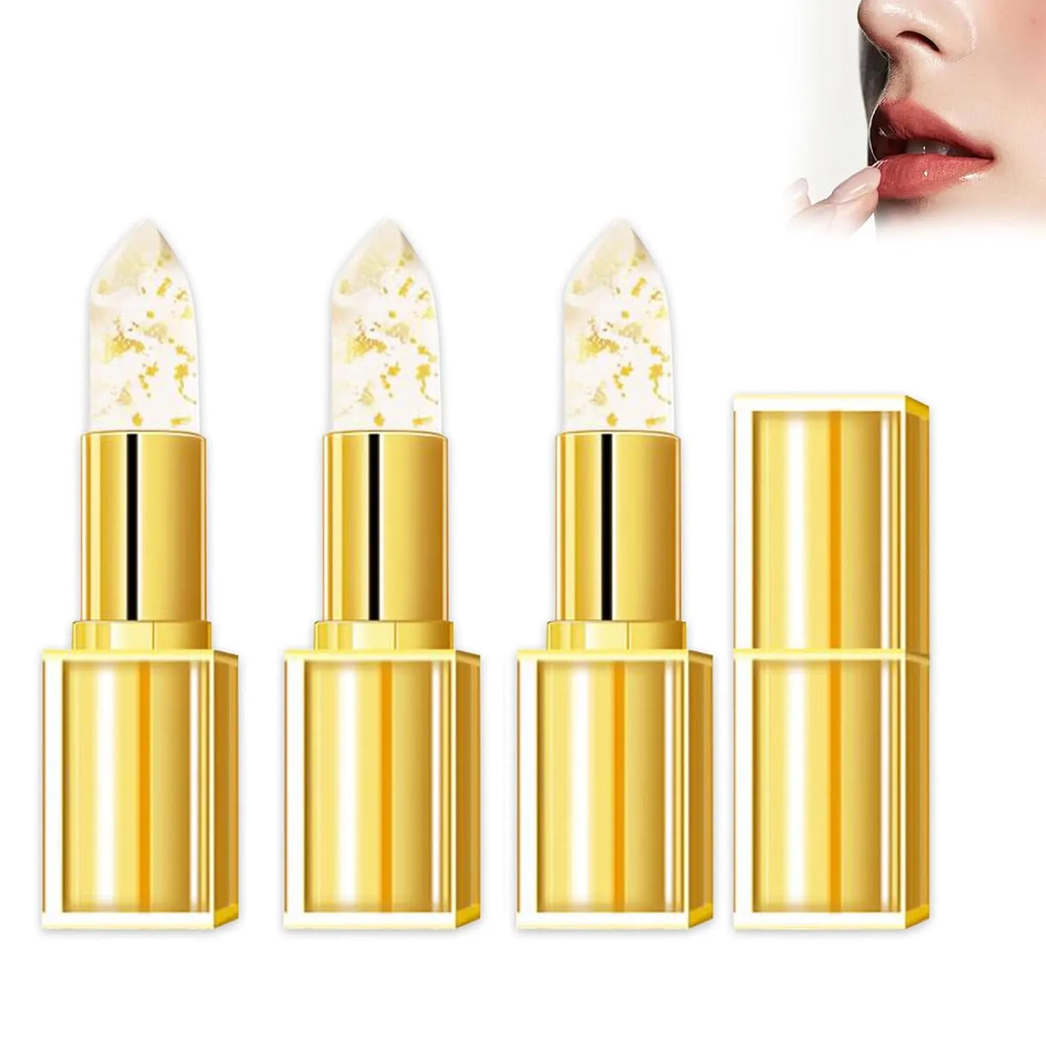 Foihletpath Lipstick, Foihletpath Mood Lipstick, Transfer Proof Color Changing Lipsticks, Moisturizing and Nourishing Lips, High-Shine Makeup (3pcs)