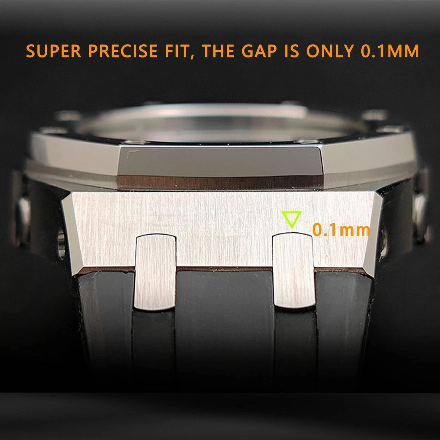 For GA2100 GA2110 Mod Kits, Metal Watch Band Strap Bezel, Watch Modding Replacement Accessories Set Rose Gold Buckle
