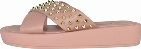 Forever Shoes Women Sandals Crisscross Studded Strap Spikes Band Flatform Platform SURE-75