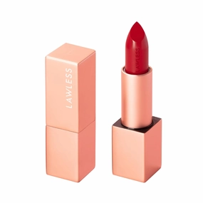 Forget the Filler Lip-Plumping Line-Smoothing Satin Cream Lipstick, Whos That Lady, Red, 0.1 Ounce