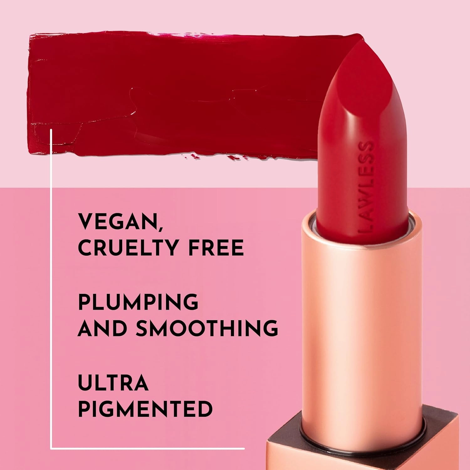 Forget the Filler Lip-Plumping Line-Smoothing Satin Cream Lipstick, Whos That Lady, Red, 0.1 Ounce