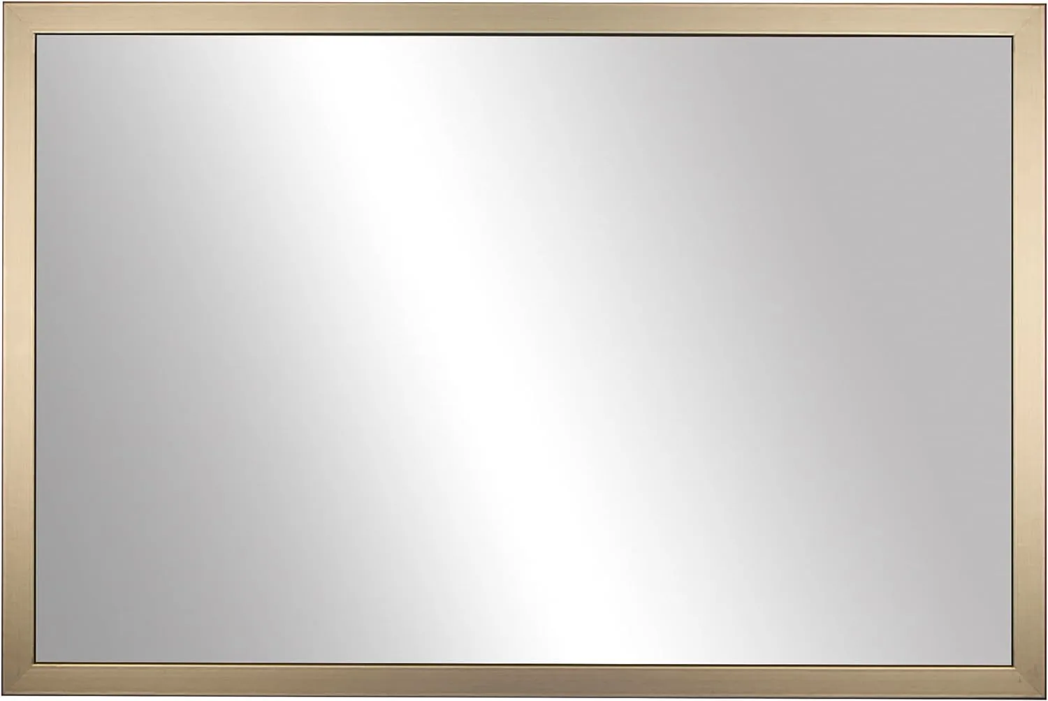 Frame My Mirror Gold Framed Mirror, 36" x 48" Champagne Bronze Mirror for Bathroom, Wood Frame, True Reflections Glass, Ellis Design, Hangs Horizontally or Vertically, Made in USA