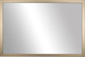 Frame My Mirror Gold Framed Mirror, 36" x 48" Champagne Bronze Mirror for Bathroom, Wood Frame, True Reflections Glass, Ellis Design, Hangs Horizontally or Vertically, Made in USA
