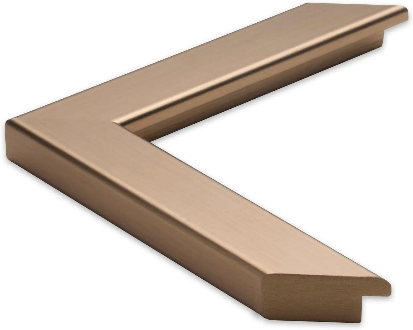 Frame My Mirror Gold Framed Mirror, 36" x 48" Champagne Bronze Mirror for Bathroom, Wood Frame, True Reflections Glass, Ellis Design, Hangs Horizontally or Vertically, Made in USA