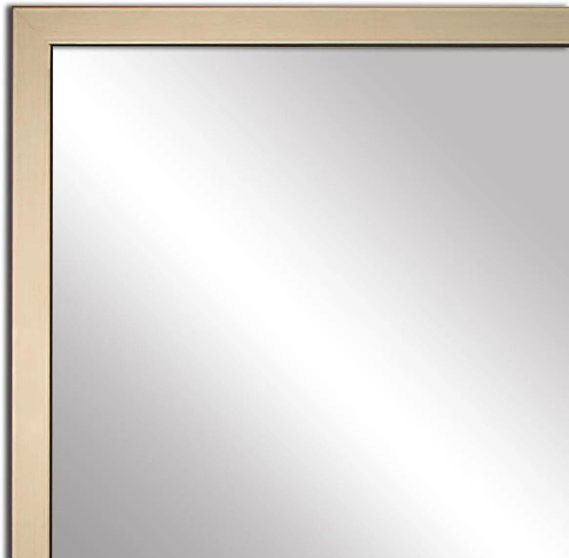 Frame My Mirror Gold Framed Mirror, 36" x 48" Champagne Bronze Mirror for Bathroom, Wood Frame, True Reflections Glass, Ellis Design, Hangs Horizontally or Vertically, Made in USA