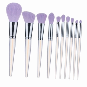 FRCOLOR Makeup Brush Set 10 Pieces Makeup Tools Face Powder Brush Eyeshadow Brush Present for Makeup Lovers