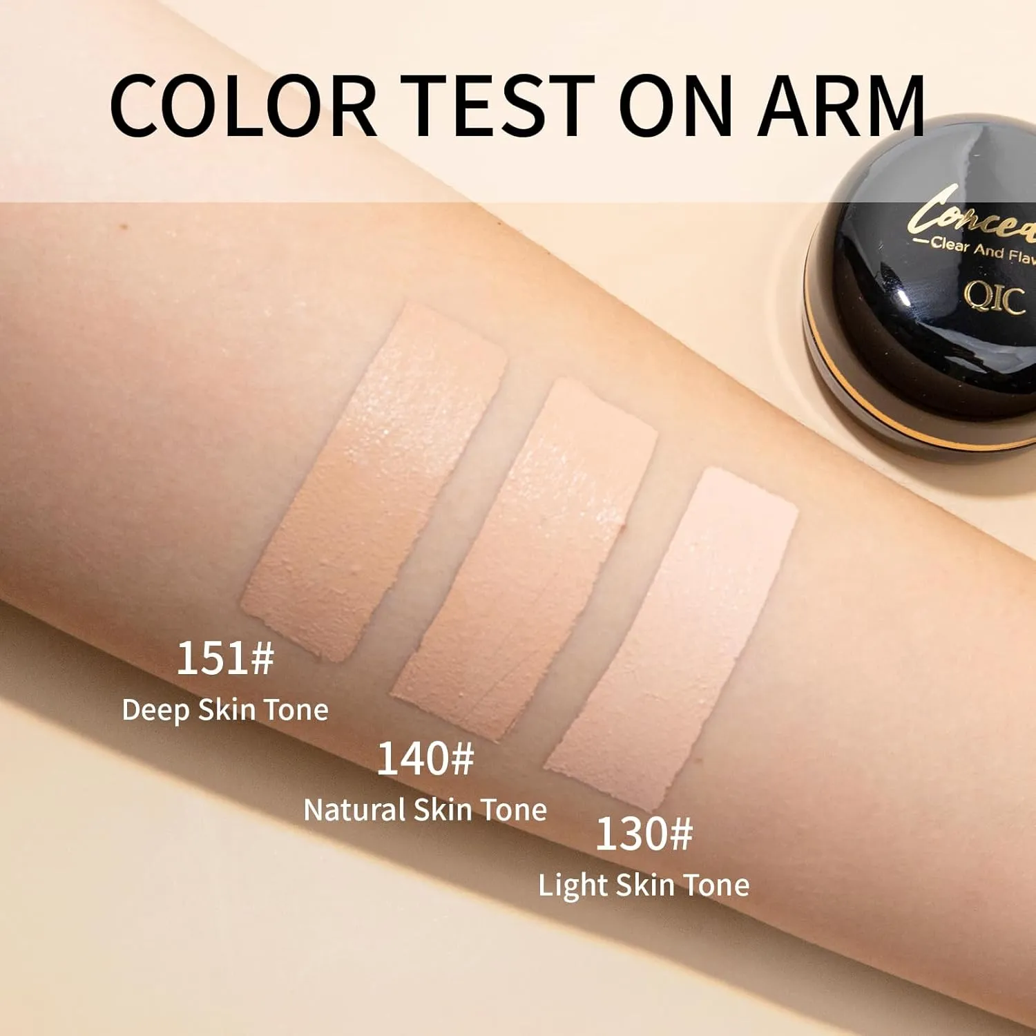 Full Coverage Concealer Cream,Waterproof Long-Lasting Hydrating Concealer for Women (140, 1.36 Fl Oz)